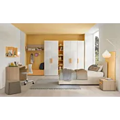 cameretta papaya e bianca