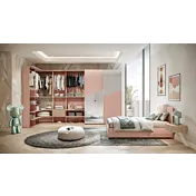 camera con cabina rosa