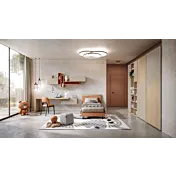 cameretta terracotta e rovere