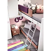 cameretta con letto a soppalco