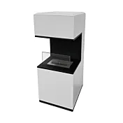 Camino a bioetanolo biocamino da terra, Bianco, 40x40x100 h cm in sconto