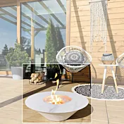 camino braciere bianco da esterno