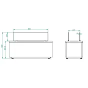 Camino a bioetanolo da terra, Bianco, 100x40x60 h cm economico