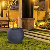 Camino a bioetanolo ghisa grigio da esterno