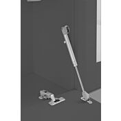 Elegante Parete attrezzata di design con vetrina L.280 cm, finitura Antracite lucido