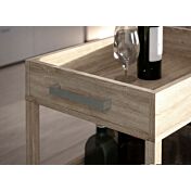 Carrello porta bibite in finitura Rovere sonoma