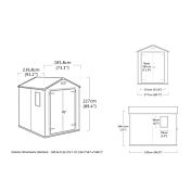 Casetta da esterno medio grande, Grigia, Magnolia