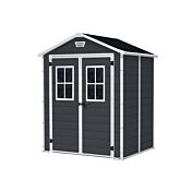 Casetta da esterno Grigio scuro, con finestre, Magnolia