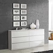 cassettiera bianca opaco