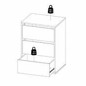 cassettiera economica colore bianco 