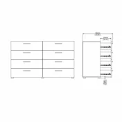 cassettiera con maniglie 