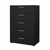 Innovativa cassettiera colore Nero opaco composta da 5 cassetti