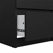 cassettiera nero opaco