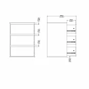 cassettiera con misure 