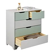 Cassettiera per cameretta, Grigio chiaro e Salvia in sconto