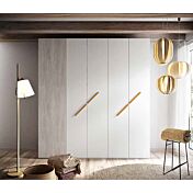 Cameretta scontata per ragazzi in Bianco frassino e Gessato cenere