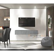 Mobili porta tv design in finitura Ossido, anta a ribalta