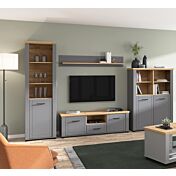 Mensola di design finitura Rovere e Grigio