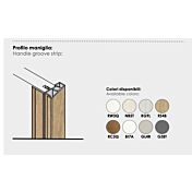 Armadio scorrevole moderno con specchio a 3 ante H.257 L.266, color Cadaques