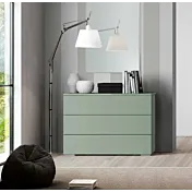 Comò Agave 3 cassetti, L.109, apertura a presa laterale