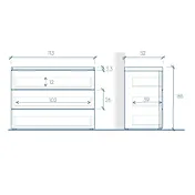 comò moderno bronzo