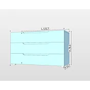 comò moderno celeste