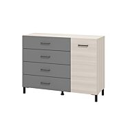 comò grigio e bianco frassino