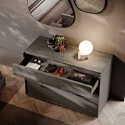 comò moderno grigio e rovere grigio