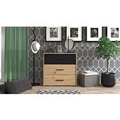 Cameretta industry con armadio 3 ante, finitura Rovere