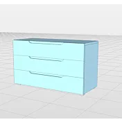 comò laccato celeste