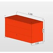 comò laccato vermiglio moderno