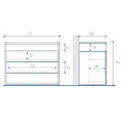 comò bianco moderno