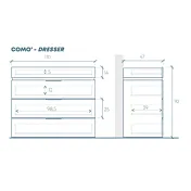 comò con 3 cassetti