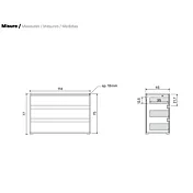 comò moderno maniglie gola