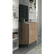 Comò noce gold, 3 cassetti