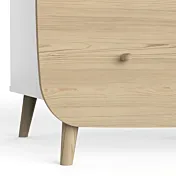 comò a 2 cassetti bianco