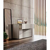 Set Santorini  composto da comò e 2 comodini, Noce biondo e Argilla