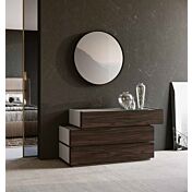 Comò Palawan sfalsato Grigio cenere e Noce moro