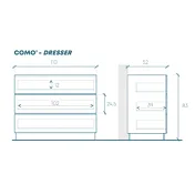 comò bianco moderno