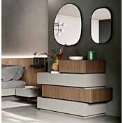 comò sfalsato grigio