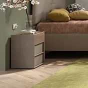 comodino 3 cassetti bronzo