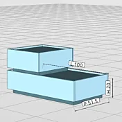 comodino laccato celeste