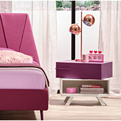 Comodino cameretta girevole con un cassetto, un vano, Moretti Compact