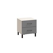 comodino bianco e grigio