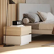 comodino rovere nodato