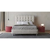 Coppia di comodini di design finitura nobilitato Teak e laccato opaco Porpora