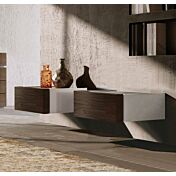 comodino sospeso noce