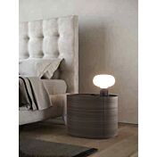 Coppia di comodini di design finitura nobilitato Teak 