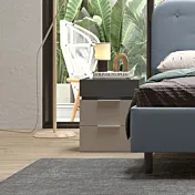 comodini 3 cassetti beige