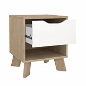 comodino con cassetto